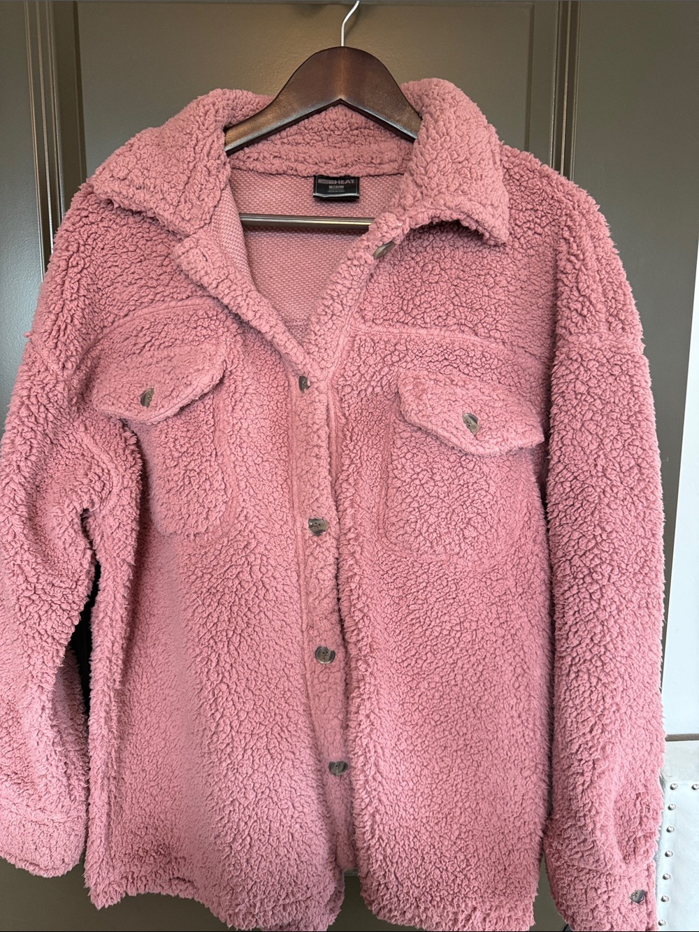 32 Degrees Dusty Rose Teddy Sherpa Jacket